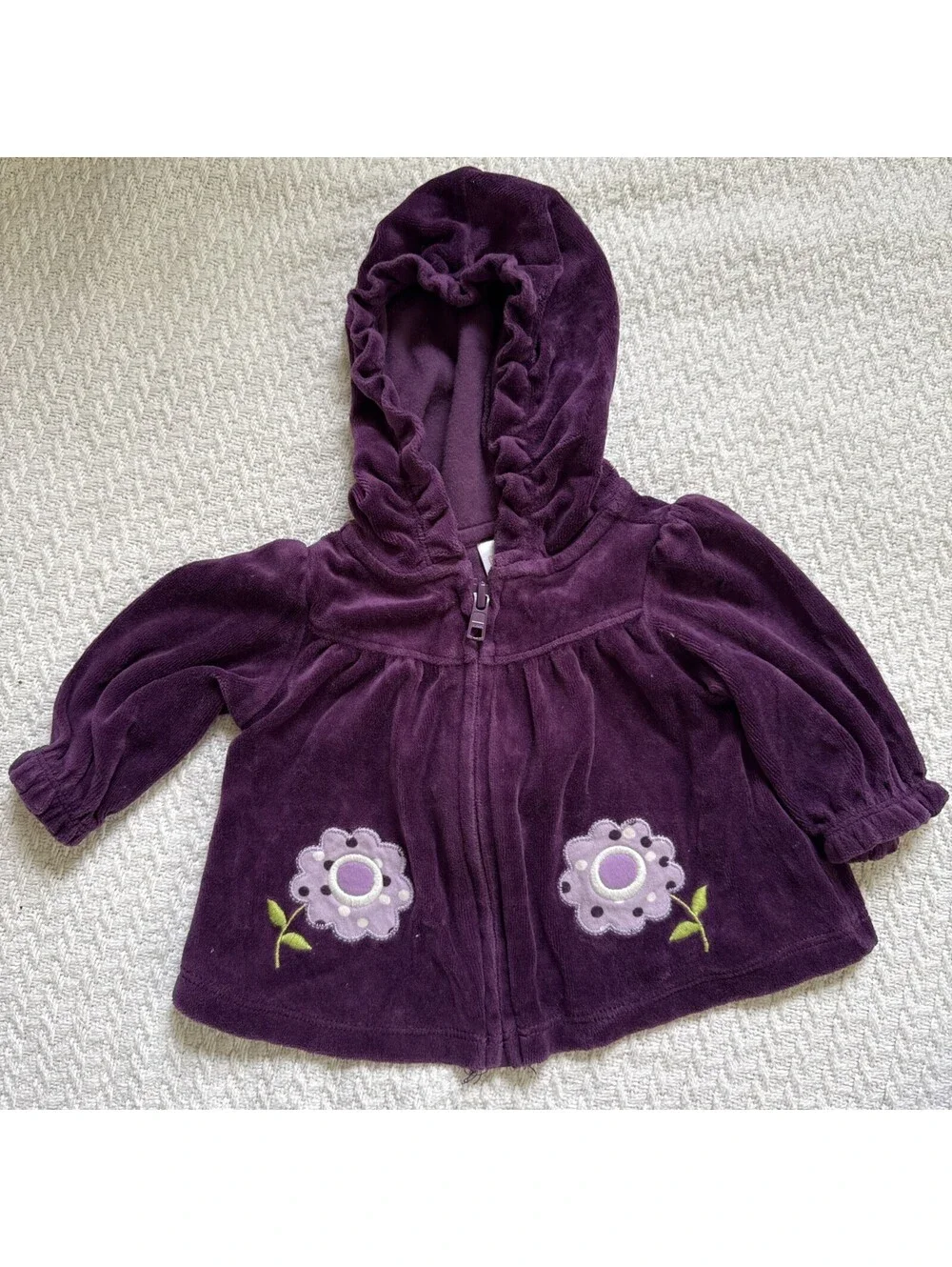 Gymboree 2013 Squirrel Cutie velour zip hooded jacket pants set 0-3M